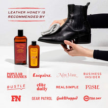Carica l'immagine nel visualizzatore di Gallery, Leather Honey - Leather Conditioner, il miglior balsamo per pelle dal 1968, bottiglia da 236 ml. Per l'uso su abbigliamento in pelle, mobili, interni auto, scarpe, borse e accessori. Prodotto negli Stati Uniti