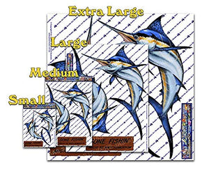 MARLIN X Grande Pack Pesca Pesce Sport Decal Adesivi per auto barche... - Ilgrandebazar