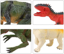 Carica l'immagine nel visualizzatore di Gallery, kramow Dinosauro Giocattolo Set di 15,Dinosauro Giocattoli per Bambini 12 Realistico Forma di Dinosauro+2 Albero+1 Libro dei Dinosauri