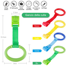 Carica l&#39;immagine nel visualizzatore di Gallery, Rovtop 10 Pezzi Anelli Box Bambini, per Culla 9 CM di Diametro, Verde - Ilgrandebazar