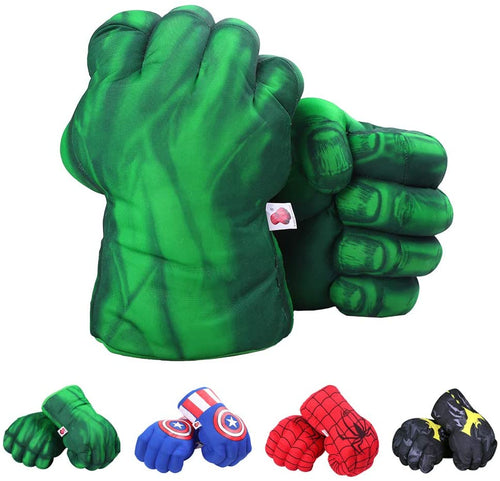 DDGOJUME Guanti Hulk, 1 Paio di Morbidi guantoni da Boxe Hulk Pugni Hulk Peluche Mani di Hulk Incredibili Regali in Costume (Verde)