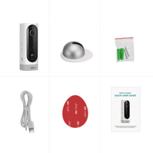 Carica l'immagine nel visualizzatore di Gallery, Videocamera di Sorveglianza, Telecamera di Sicurezza IP Ricaricabile con Batteria Incorporata e Rilevamento del Movimento PIR, Visione Notturna, LED a Infrarossi, Audio Bidirezionale