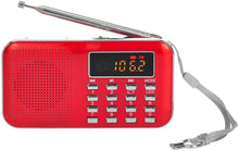 Carica l&#39;immagine nel visualizzatore di Gallery, docooler Radio Altoparlanti Portatili Radio Portabile con Display LCD Supporto Lettore U Disco e Micro SD Card AUX MP3 Support USB Drive TF Card AUX-in Earphone-out