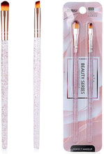Carica l'immagine nel visualizzatore di Gallery, Set di pennelli per trucco Fondotinta Ombretto Pennelli per trucco in polvere sintetica di alta qualità per cosmetici (2 PCS)