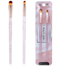 Carica l'immagine nel visualizzatore di Gallery, Set di pennelli per trucco Fondotinta Ombretto Pennelli per trucco in polvere sintetica di alta qualità per cosmetici (2 PCS)