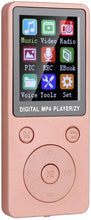 Carica l&#39;immagine nel visualizzatore di Gallery, Musica MP3 MP4 Player 8G Bluetooth Schermo da 1,8 pollici Mini Lettore portatile Supporto 32G Memory Card Pulsante tondo, Supporto musica, Radio, Registrazione, Video Regalo per bambini(Oro)