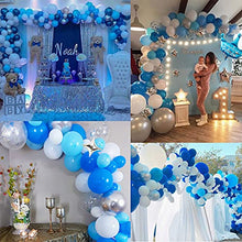 Carica l'immagine nel visualizzatore di Gallery, Palloncini Compleanno Ragazzo, TOLOYE Decorazioni Compleanno, Happy Birthday Banner, Blu Palloncini con Coriandoli con Lettere,Tovaglia per Ragazzo, Baby Shower,Compleanno, Decorazioni per Feste