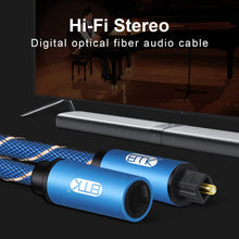 Carica l&#39;immagine nel visualizzatore di Gallery, Cavo di Prolunga Ottico Maschio a Femmina in Nylon Intrecciato EMK Ottico Digitale Cavo di Prolunga Audio Toslink per Smart TV, Sound Bar, Home Theater, PS4, Xbox 1 m