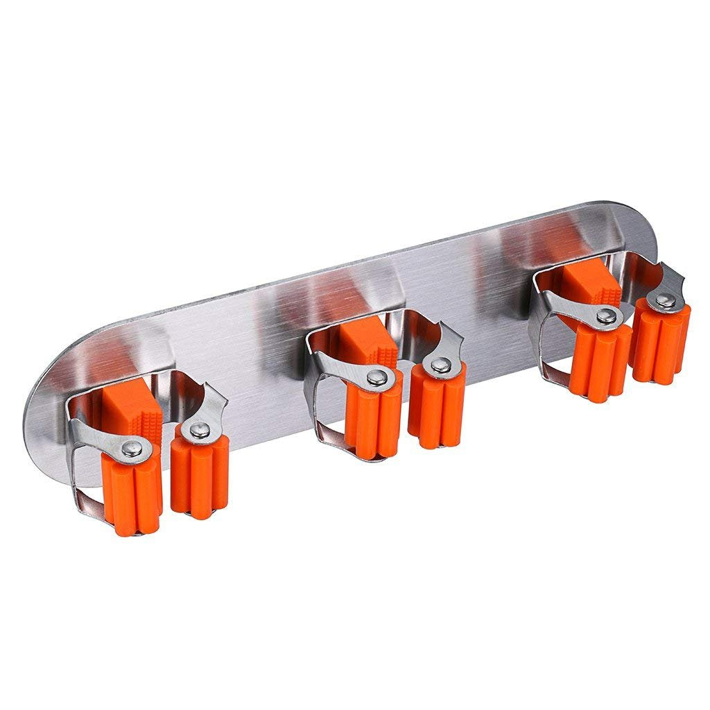 Ganci da muro Scopa Mop Titolare, scope a muro,portascope 3 Positions, D
