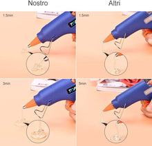 Carica l'immagine nel visualizzatore di Gallery, [50-Pezzi-Stick] Pistola Colla a Caldo,TOPELEK Mini Pistola a Caldo con 50 Pezzi Stick di Colla Alta Temperatura Pistola a Colla Grilletto Flessibile Per Fai Da Te Arti e Mestieri Progetti (20W, Blu)