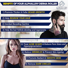 Carica l&#39;immagine nel visualizzatore di Gallery, ALPHALUXY Dermaroller 0.5 mm - Microneedling Kit per Cicatrici Acne, Aumento... - Ilgrandebazar
