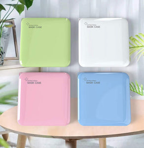 LEOROF Porta Mascherina Custodia Pieghevole in Plastica Rigida Leggera Varie Colorazioni (off-White)