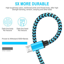 Carica l'immagine nel visualizzatore di Gallery, Aione Cavo Micro USB 2M [3-Pezzi] Android Nylon... - Ilgrandebazar