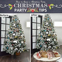 Carica l&#39;immagine nel visualizzatore di Gallery, Flysee Albero di Natale Gonna Copertura di Base Bianco Peluche Pannello Esterno Albero Natale per Albero di Natale Decorazione Natalizia, 31 Pollici / 78CM