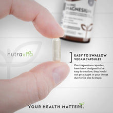 Carica l&#39;immagine nel visualizzatore di Gallery, Magnesio Citrato 1480mg con 440mg di Magnesio Puro Elementare per Dose - 180 Capsule Vegane - Fornitura da 90 Giorni - Integratore di Magnesio Prodotto nel Regno Unito da Nutravita