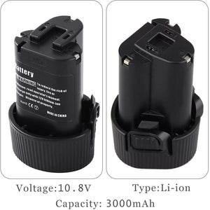 [2-Pacco]Dosctt 3000mAh Batteria Sostituzione per Makita BL1013 10,8V BL 1013