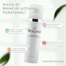 Carica l&#39;immagine nel visualizzatore di Gallery, Bioluma Bava di Lumaca Crema Viso 75ml Idratante Nutriente Antiage con Acido Ialuronico Collagene Vitamine Pelle Secca Grassa Normale Mista Coadiuvante Trattamento Antirughe Uomo Donna Made in Italy