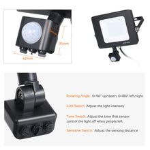 Carica l&#39;immagine nel visualizzatore di Gallery, Faretto con Sensore di Movimento Alta luminosità, Tomshine 50W 60LED Faro - Ilgrandebazar