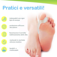Carica l&#39;immagine nel visualizzatore di Gallery, Take Inspire Tutore Alluce Valgo 6 pezzi Correttore Separatore in Morbido Silicone Protezione Dolore Borsite Distanziatore Raddrizza Dita a Martello Piedi Protettore Supporto Uomo Donna