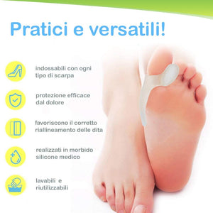 Take Inspire Tutore Alluce Valgo 6 pezzi Correttore Separatore in Morbido Silicone Protezione Dolore Borsite Distanziatore Raddrizza Dita a Martello Piedi Protettore Supporto Uomo Donna