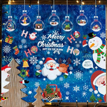 Carica l'immagine nel visualizzatore di Gallery, 9 Adesivi Vetrofanie Natalizie,Decorazioni Natalizie,Vetrofanie Natale,Addobbi Natale Adesivi Rimovibile Adesivi Natale DIY Alci Babbo Natale Adesivi Natalizi Finestre