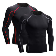 Carica l&#39;immagine nel visualizzatore di Gallery, Niksa 2 Pezzi Fitness T-Shirt Maglia Manica Lunga Compressione Uomo Maniche... - Ilgrandebazar