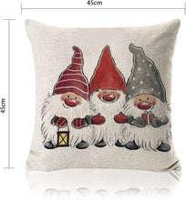 Carica l'immagine nel visualizzatore di Gallery, Gudotra 4pz Natale Federa per Cuscini 40x40cm 45x45cm Copricuscini Divano Babbo Alce Decorazioni Natalizie per Divano
