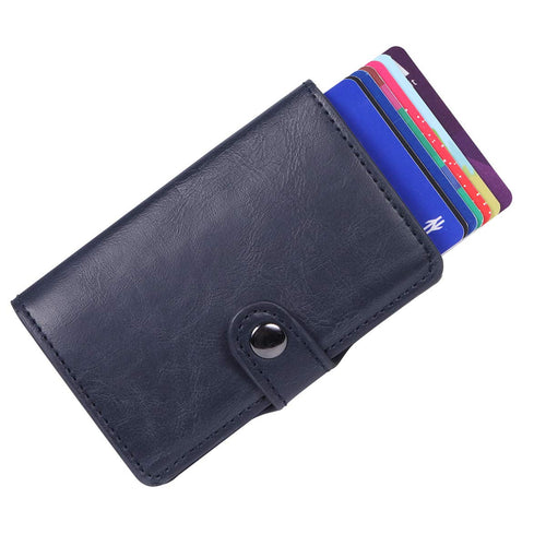 BOJLY Porta carte di credito, porta con fermasoldi Anti-RFID e NFC, Blu - Ilgrandebazar
