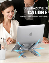 Carica l&#39;immagine nel visualizzatore di Gallery, Babacom Supporto PC Portatile, 9-Levels Regolabile Raffreddamento Supporto Laptop, Alluminio Ventilato Porta PC, Leggero Notebook Riser Compatibile con MacBook PRO Air, Altri 10-15,6” Laptop