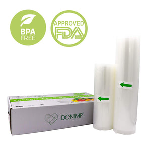 Donimp - 2 Rotoli Sacchetti Sottovuoto Alimenti Goffrati - Alta Qualità -...