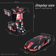 Carica l'immagine nel visualizzatore di Gallery, OBEST RC Cars Trasformation Robotor Auto, trasformatore elettronico RC deformazione Un Pulsante rilevamento dei gesti, Luce LED per Danza Musicale, Rotazione 360 Gradi per Bambini Ragazzi Adolescenti
