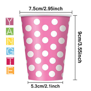 Confezione da 60 bicchieri di carta usa e getta per 7.5*5.3*9cm, Multicolore - Ilgrandebazar