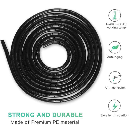 AGPTEK 2 Pezzi Raccogli Cavi Spiralato(TOT 10M), Spirale di Diametro di... - Ilgrandebazar