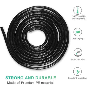 AGPTEK 2 Pezzi Raccogli Cavi Spiralato(TOT 10M), Spirale di Diametro di... - Ilgrandebazar
