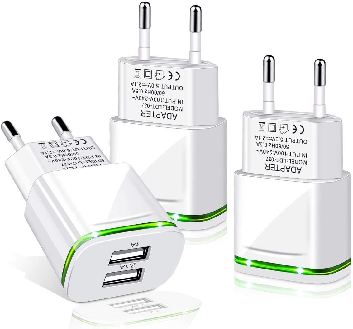 Caricatore USB A Muro Joonnair – 2 Porte (USB-C Con PD 20W + USB-A Quick Charge 3.0), Adattatore Da 20W Per Smartphone, Tablet E Accessori
