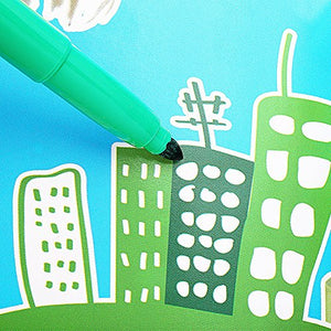 Giotto Turbo Maxi Astuccio Da 12 Pennarelli A Punta Larga, 5 Mm, Super Lavabili, Multicolore, ‎12 Unità (Confezione da 1)