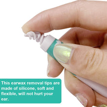 Carica l&#39;immagine nel visualizzatore di Gallery, Pulisci orecchie，Smart Ear Cleaner, 15 Teste in Silicone Sostituibili per Neonati Bambini e Tutta la Famiglia Igiene (Verde)
