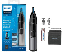Carica l'immagine nel visualizzatore di Gallery, Philips Naso Hair Trimmer, Serie 3000 Naso, Orecchio e Sopracciglio Trimmer Impermeabile con Sistema di Protezione Protezione Funzionamento a Batteria, Senza Trazione Garantita - NT3650/16