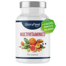 Carica l'immagine nel visualizzatore di Gallery, Multivitaminico e Multiminerale, 450 Compresse (Scorta Formato Famiglia per 1+ Anno), Vitamine e Minerali Complex con Vitamine A,B,C,D3,E, Calcio, Zinco, Selenio, Integratore Multivitaminico Completo 450 Unità (Confezione da 1)