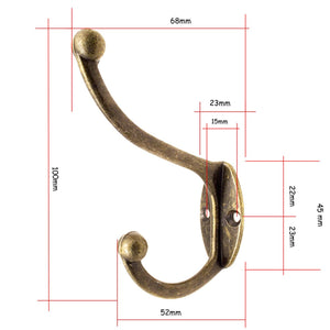 Fuxxer® Set di 5 ganci appendiabiti con effetto anticato, in ghisa ferro,... - Ilgrandebazar