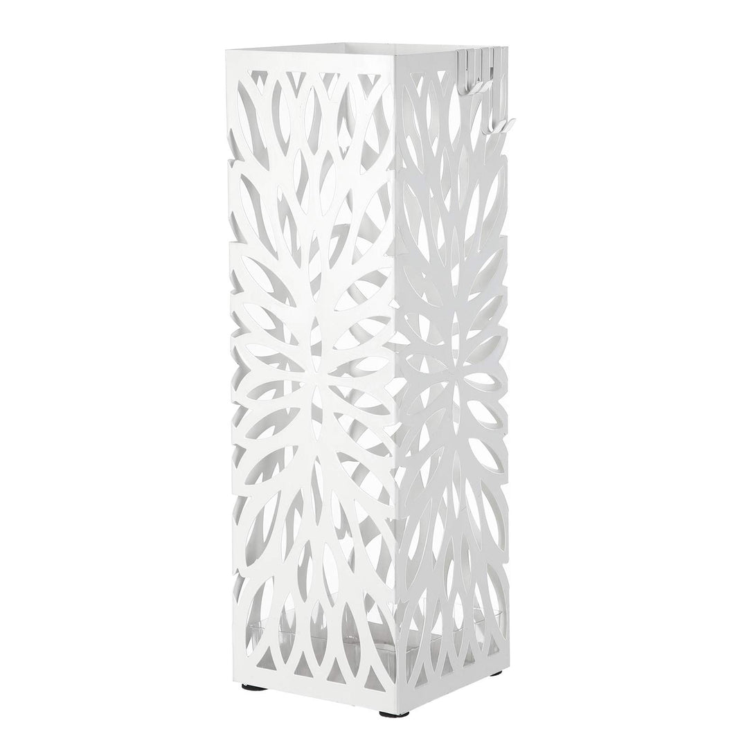 SONGMICS Porta Ombrelli in Metallo, Portaombrelli Quadrato, con Bianco - Ilgrandebazar