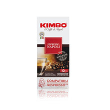 Carica l&#39;immagine nel visualizzatore di Gallery, Kimbo Capsule Napoli Compatibili Nespresso, Intensità 10/12, 10 Astucci da 10 Capsule (Totale 100 Capsule)