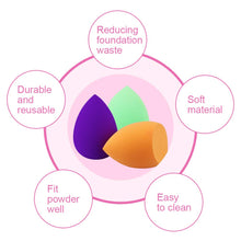 Carica l&#39;immagine nel visualizzatore di Gallery, Spugna Trucco, O&#39;Vinna 5 pcs Beauty Sponge + 2 Supporto di Spugnette for... - Ilgrandebazar
