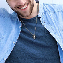Carica l&#39;immagine nel visualizzatore di Gallery, Flongo coppia collana amante regalo per donna uomo anelli interblocco Black - Ilgrandebazar