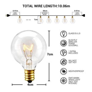 Elegear Catena Luminosa Esterno 30+3 Filo Luci Catene Luminose - Ilgrandebazar