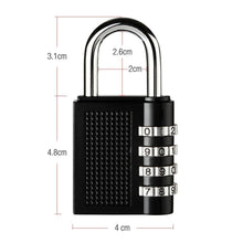 Carica l&#39;immagine nel visualizzatore di Gallery, Anpro 2 Pezzi Lucchetto a combinazione di sicurezza,Lucchetto con 4 7.9cm - Ilgrandebazar