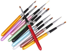 Carica l&#39;immagine nel visualizzatore di Gallery, Anself 10pcs pennelli per unghie Art Design Polacco Brush Pen Set Nylon UV Gel Pittura Strumento unghie Pennello Stampa Decorazione Kit
