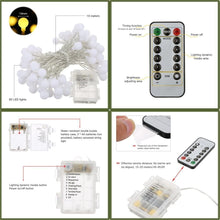 Carica l&#39;immagine nel visualizzatore di Gallery, Tomshine Luci Della Stringa Della Palla 80 Palle Alimentato a batteria IP44