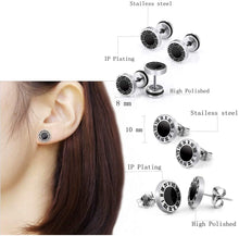 Carica l'immagine nel visualizzatore di Gallery, Hongyantech 8 Paia di Orecchini in Acciaio Inossidabile da Uomo, Orecchini in Acciaio Inox da 8 mm Orecchini Pendenti Piercing per Orecchini