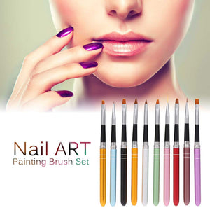 Anself 10pcs pennelli per unghie Art Design Polacco Brush Pen Set Tipo 1 - Ilgrandebazar